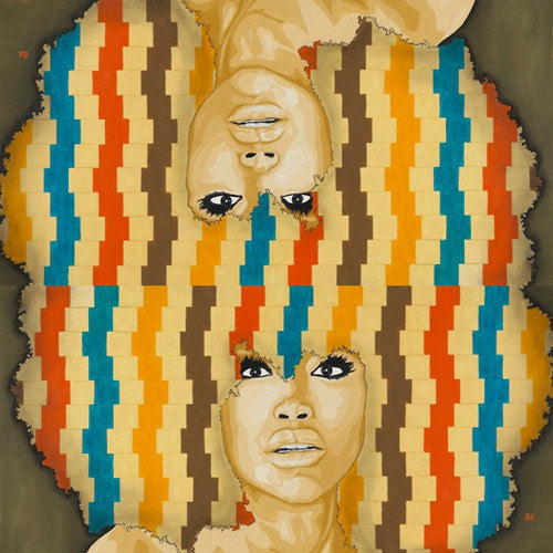 Canvas Art Print of Erykah Badu portrait on Blck Prism. Buy Black Art Online.