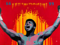 Canvas Art Print of Muhammad Ali portrait on Blck Prism. Buy Black Art Online.