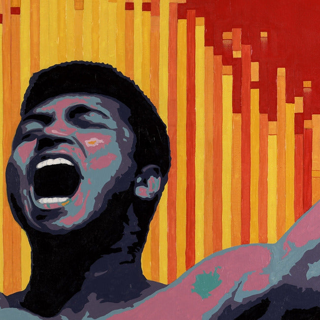 Canvas Art Print of Muhammad Ali portrait on Blck Prism. Buy Black Art Online.